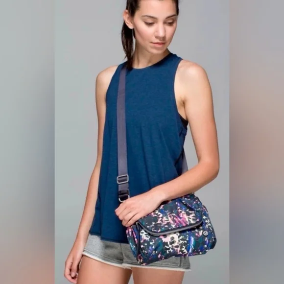 Lululemon Athletica Pink and Blue Crossbody Bag - Picture 1 of 12